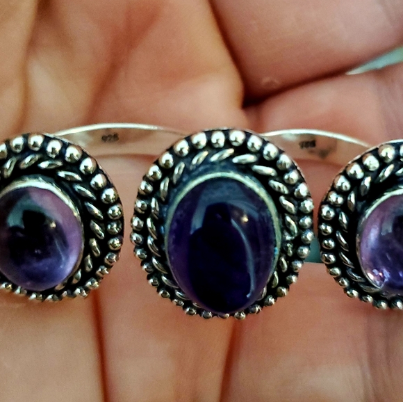 ***Sale*** New Amethyst Adjustable 925 Silver Knuckle Ring. - Picture 8 of 8